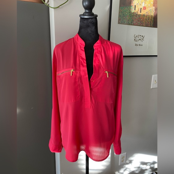 Michael by Michael Kors Women’s Button Up | Size: M  | Color: Fuchsia - Picture 1 of 7